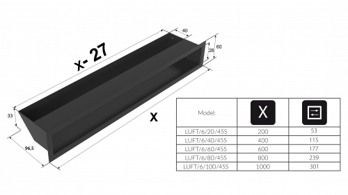 Решетка Kratki Люфт бежевая 6x80