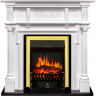 Каминокомплект Oxford - Белый с очагом Fobos FX Brass Каминокомплект Oxford - Белый с очагом Fobos FX Brass
