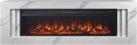 Каминокомплект Line 60 SFT White Marble (Разборный) - Белый мрамор с очагом Vision 60 LOG LED
