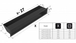 Решетка Kratki Люфт бежевая 9x60