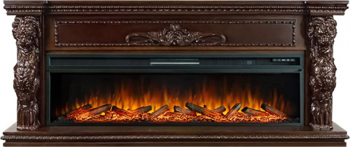 Каминокомплект Windsor 60 - Темный дуб с очагом Vision 60 LOG LED