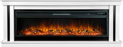 Каминокомплект Cosmo 60 (Разборный) - Белый с черным с очагом Vision 60 LOG LED