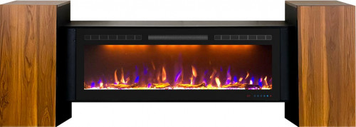 Каминокомплект Портал-тумба Style (Разборный) - Орех с черным с очагом Crystal 50 RF