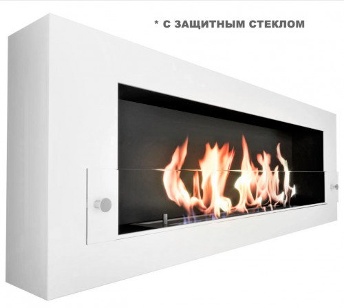 Биокамин Orion 1200 с белой рамкой (ZeFire)