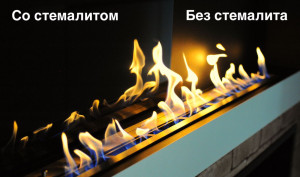 Биокамин торцевой Standart 1100 со стемалитом (ZeFire)