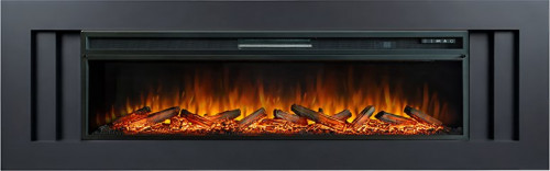 Каминокомплект Line 60 (Разборный) - Серый графит с очагом Vision 60 LOG LED