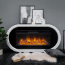Каминокомплект Ellipse - Белый с черным (ширина 1450 мм) с очагом Vision 42 LOG LED Каминокомплект Ellipse - Белый с черным (ширина 1450 мм) с очагом Vision 42 LOG LED