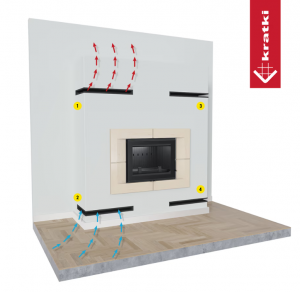 Решётка Kratki Luft 600х400х120 45S угловая левая черная