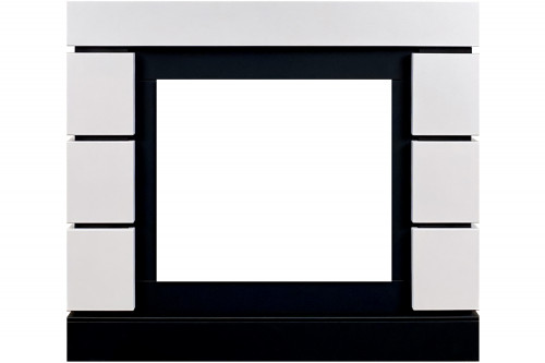 Каминокомплект Modern 23 (Разборный) - Белый с черным с очагом Vision 23 EF LED 3D FX