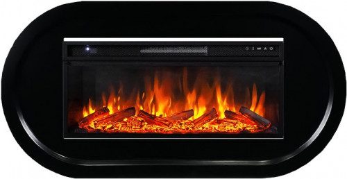 Каминокомплект Ellipse - Черный (ширина 1450 мм) с очагом Vision 42 LOG LED