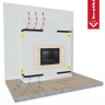 Решётка Kratki Luft 400х800х120 45S угловая левая черная Решётка Kratki Luft 400х800х120 45S угловая левая черная