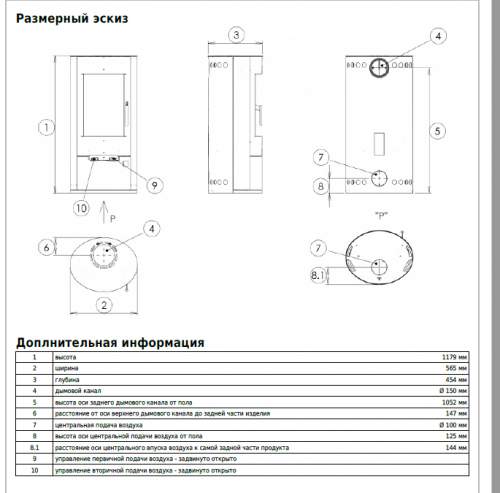 Печь-камин ABX Aspen 7