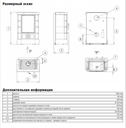 Печь ABX BRITANIA EXclusive кафельный цоколь