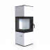 Печь DEFRO HOME QUADROOM, 9,6 кВт, белая сталь