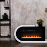Каминокомплект Basel R - Белый с черным с очагом Vision 42 LOG LED
