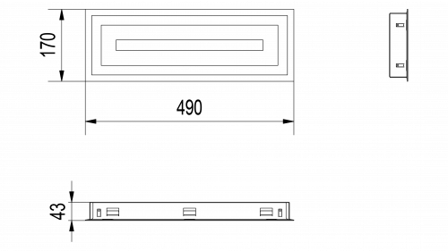 Решетка WIND Черная 17х49