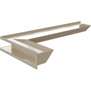 Решетка Kratki Люфт угловая 9/40/80 см левая бежевая