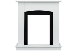 Каминокомплект Barcelona SFT (Разборный) - Белый с очагом Majestic FX Black