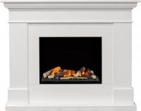 Каминокомплект California - Белый (Глубина 380) с очагом Cassette 600 LNH-INT (с дровами)