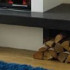 Полка - скамейка (Malaga bench waxed), черная воск