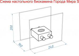 Биокамин настольный "Лондон" S
