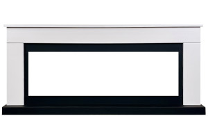 Каминокомплект Bergen 60 (Разборный) - Белый с черным с очагом Vision 60 LED