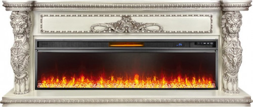 Каминокомплект Windsor 60 - Слоновая кость с темной патиной с очагом Vision 60 LED