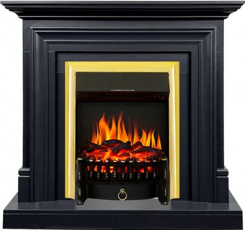 Каминокомплект Bradford - Серый графит с очагом Fobos FX Brass