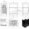 Топка ZUZIA/L/BS, Г-образное стекло слева