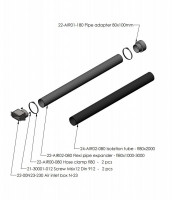 Комплект притока воздуха (Air inlet set 80 mm N23G 096978)