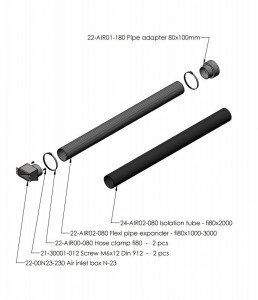 Комплект притока воздуха (Air inlet set 80 mm N23G 096978)