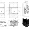 Топка ZUZIA/P/BS, Г-образное стекло справа