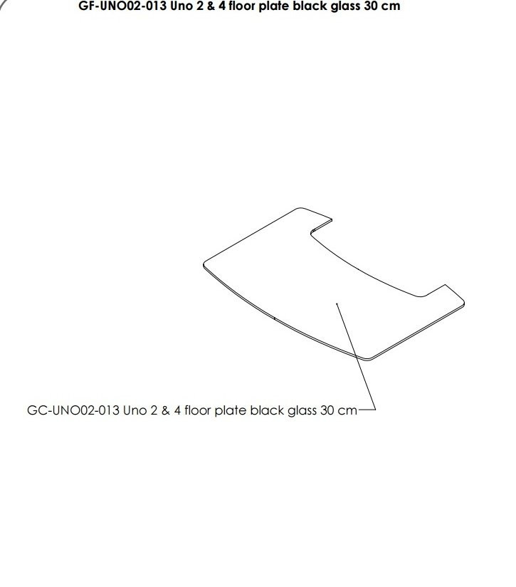 Притопочная панель Uno 2,4, стекло, черная Притопочная панель Uno 2,4, стекло, черная