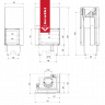 Топка Kratki PRO VNP/610/430 угловое стекло справа, гильотина Топка Kratki PRO VNP/610/430 угловое стекло справа, гильотина