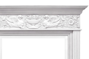 Каминокомплект Palace - Белый с серебром с очагом Vision 30 EF LED FX