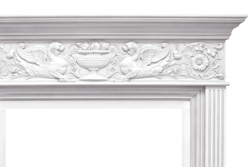 Каминокомплект Palace - Белый с серебром с очагом Vision 30 EF LED FX