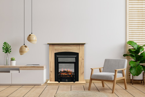 Каминокомплект Barcelona SFT (Разборный) - Серый графит с очагом Fobos FX Brass