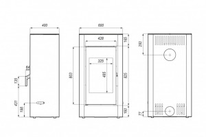 Печь DEFRO HOME SOLUM, 9кВт, коричневая сталь