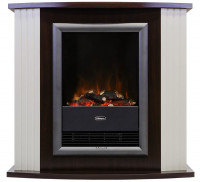 Каминокомплект Каминокомплект Vianna DELUXE - Темный орех, белый с очагом Viotta