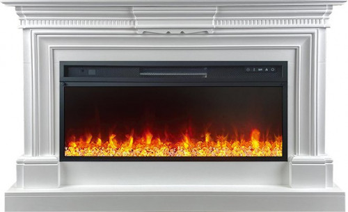 Каминокомплект Chelsea - Белый (Ширина 1350 мм) с очагом Vision 42 LED