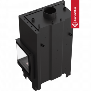 Топка с теплообменником Kratki PRO MBM/PW/10/P/BS/W угловое стекло справа