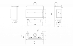 Топка газовая Kratki PRO LEO/L/70/G20 (магистральный газ)