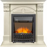 Каминокомплект Dublin (деревянный) RUSTIC (Разборный) - Слоновая кость с очагом Aspen Black