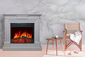 Каминокомплект Chelsea - Grey с очагом 5D V-ART 25