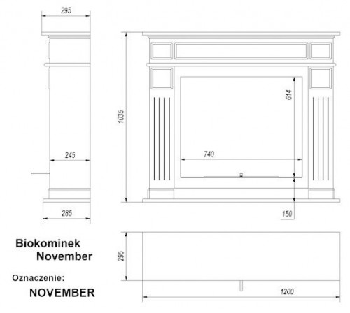 Биокамин Kratki NOVEMBER (трещины в покраске)