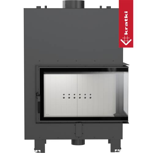 Топка с теплообменником Kratki PRO MBO/PW/15/P/BS/W угловое стекло справа
