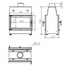 Топка ECT Double 70x51/C 13 кВт, 700/510, туннель, футеровка чугун Топка ECT Double 70x51/C 13 кВт, 700/510, туннель, футеровка чугун