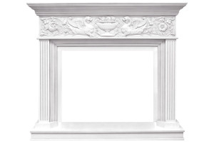 Каминокомплект Palace - Белый с серебром с очагом Symphony 30'' DF3020-EU