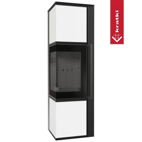 Печь Kratki PRO TORA/M, 8 кВт, белое стекло