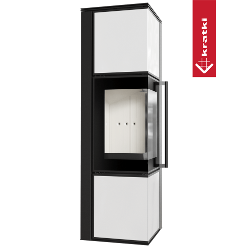 Печь Kratki PRO TORA/M, 8 кВт, белое стекло